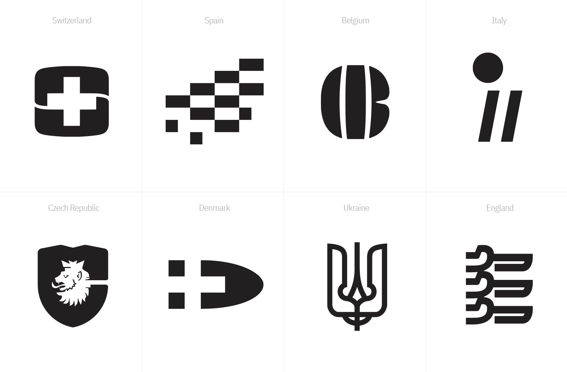 Euro 2020 Team Logos in Corporate Styles